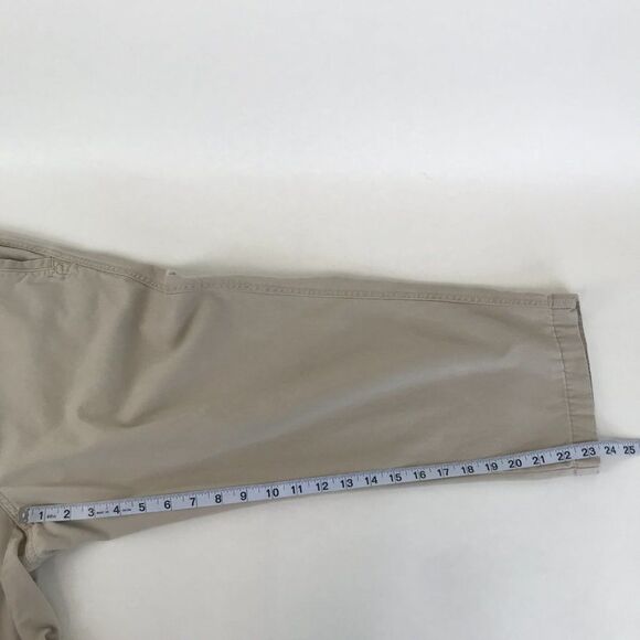 Eddie Bauer Relaxed Boyfriend Cropped Pants Women’s Plus Size 14 Petite Beige - Picture 8 of 16